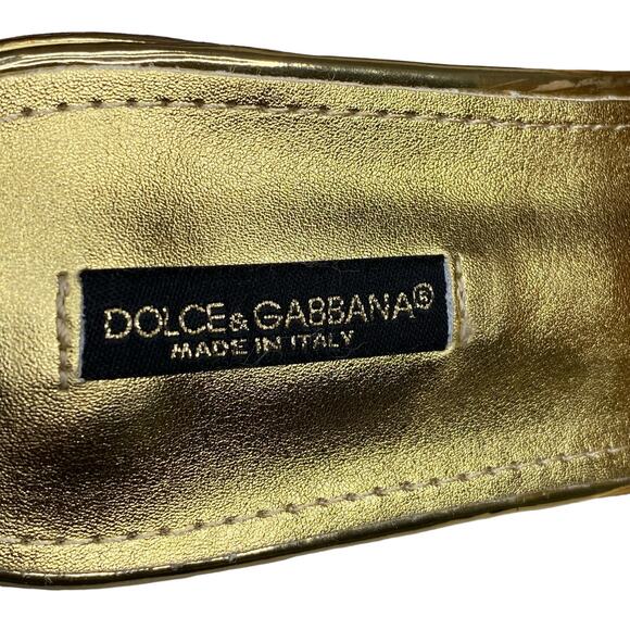 Dolce & Gabbana Women's Baroque Embellished Multicolor Sandals Pumps Size US 8 - Picture 10 of 13